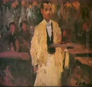 Le Garcon, Cafe De La Place Blanche by Elie Anatole Pavil