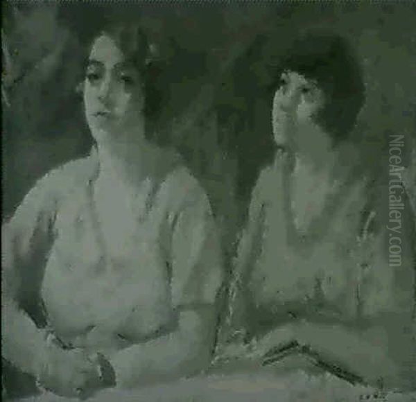 Jeunes Femmes Attablees - view 1