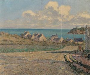 Maisons Au Bord De La Mer En Bretagne by Louis Claude Paviot