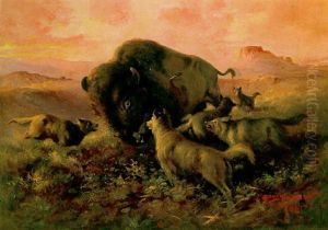 The Wounded Buffalo by Edgar Samuel Paxson