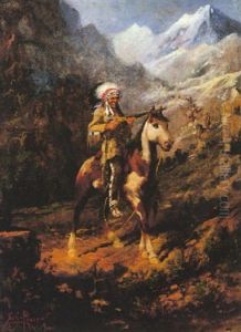 Sitting Bull In The Little Bighorn Mountains by Edgar Samuel Paxson