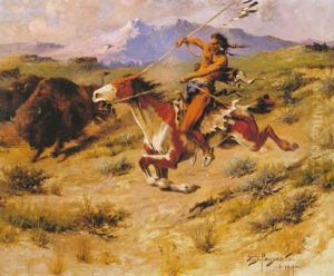 Buffalo Hunt by Edgar Samuel Paxson