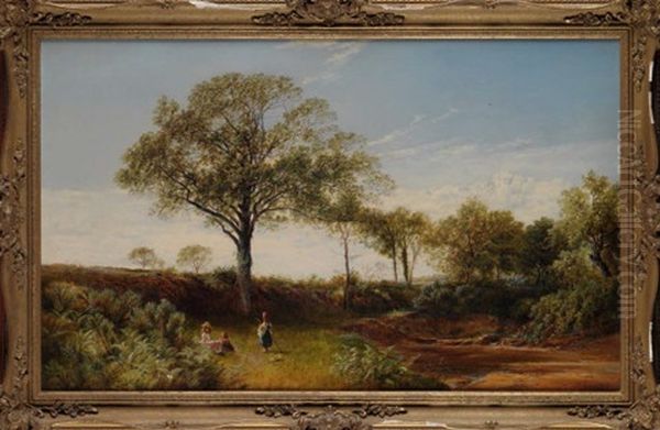 Children At A Riverbank - view 1