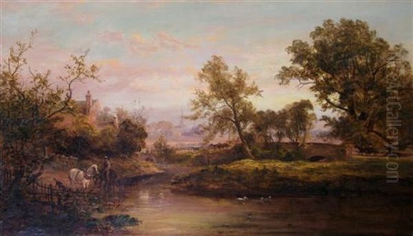 Evening, A Scene Near Great Barr - view 1