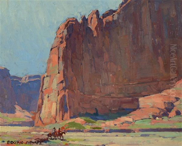 Navajo Riders In Canyon De Chelly - view 1