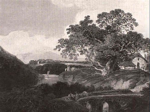 Figures In Devonshire Landscape - view 1