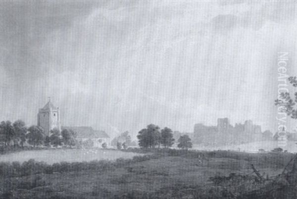 Landscape With A View Of Skenfrith Castel, Monmouthshire - view 1