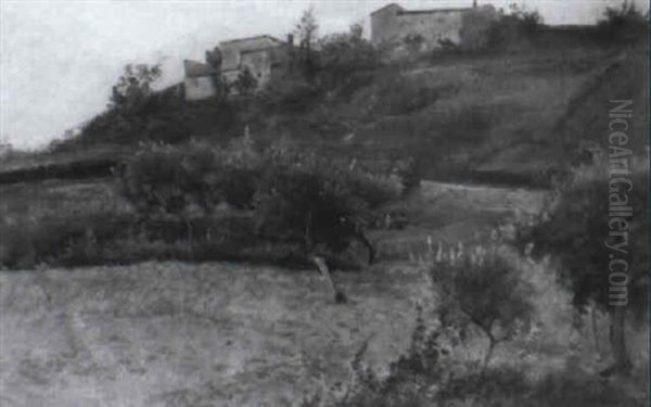 Paesaggio Collinare Con Contadini - view 1
