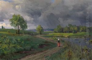 Landscapes (five Works) by Vladimir Nikolaewitsch Pchelin