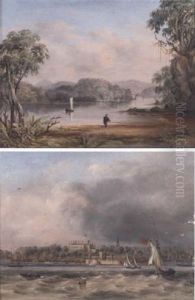 The Governor's House And Fort Macquarrie, Sydney by George Edwards Peacock
