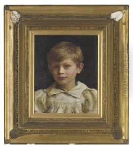 Portrait Of Roderick Peter George Denman As A Boy by Ralph Peacock