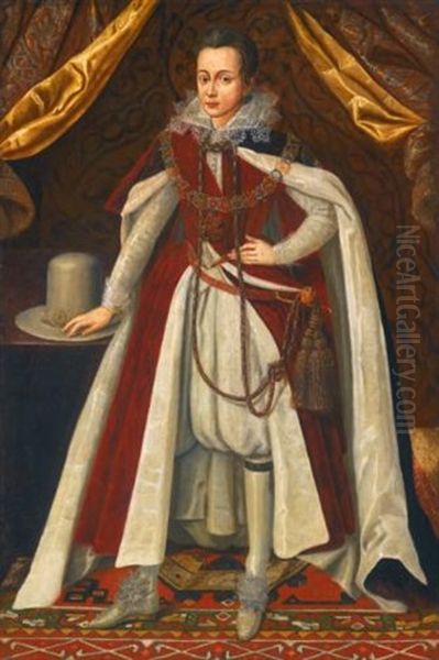 Portrait Of Charles, Duke Of York, Later King Charles I, In Garter Robes - view 1