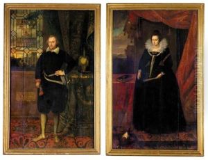 Portrait Of Sir George Fermor (+ Portrait Of Mary, His Wife; Pair)