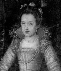 Portrait Of A Noblewoman Wearing A Pearl Necklace