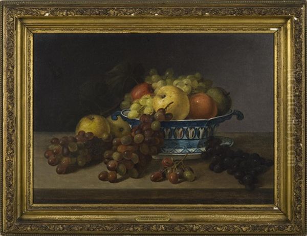 Still-life With Fruit In A Pierced Porcelain Basket - view 1