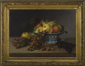 Still-life With Fruit In A Pierced Porcelain Basket
