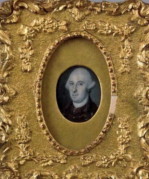 Portrait Of James Blair In A Brown Coat And White Stock With Powdered Hair - view 1