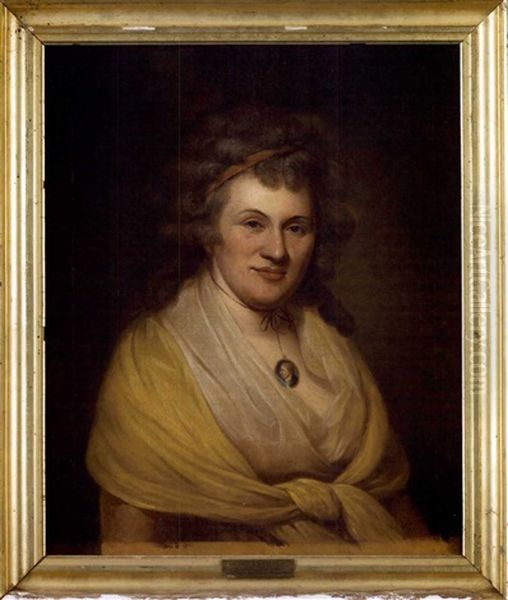 Portrait Of The Artist's Second Wife, Elizabeth Depeyster, Wearing A Yellow Shawl And Locket Around Her Neck With A Miniature Portrait Of Her Husband - view 1