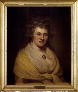 Portrait Of The Artist's Second Wife, Elizabeth Depeyster, Wearing A Yellow Shawl And Locket Around Her Neck With A Miniature Portrait Of Her Husband