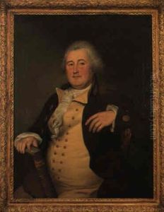 Portrait Of Major Joh Berrien Holding The Laws Of Parliament
