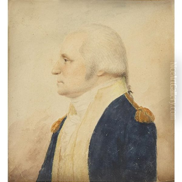 Portrait Miniature Of George Washington In Military Uniform - view 1