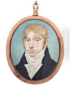 A Portrait Miniature Of A Young Man