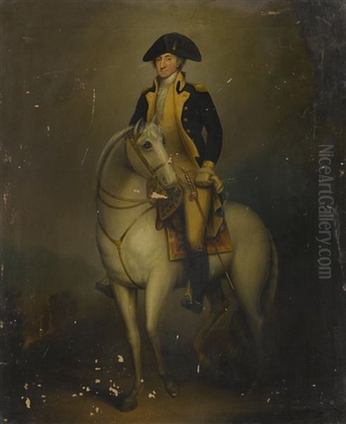 Portrait Of George Washington On Horseback - view 1