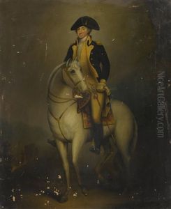 Portrait Of George Washington On Horseback by Rembrandt Peale