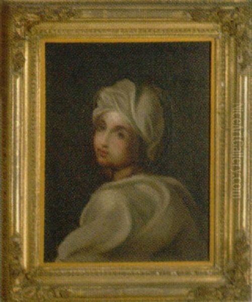 Portrait Of A Young Girl Wearing A White Turban And Jacket - view 1