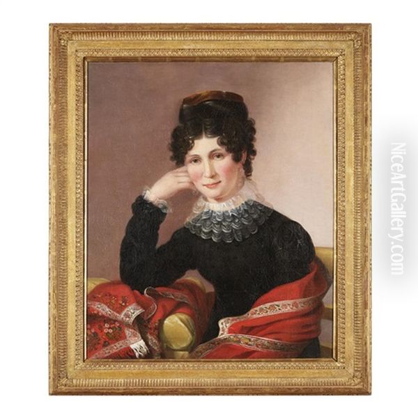 Portrait Of A Young Woman With A Lace Collar - view 1