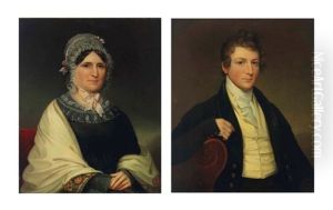 A Pair Of Portraits Of A Lady And A Gentleman A Pair Of Portraits Of A Lady And A Gentleman