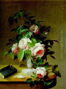 Still Life With Flowers And Book by Sarah Miriam Peale