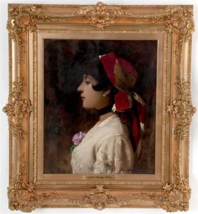 Portrait Of A Girl With Scarf (spanish Girl)