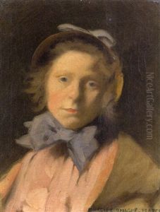 Jeune Femme Au Noud Gris by Charles Sprague Pearce