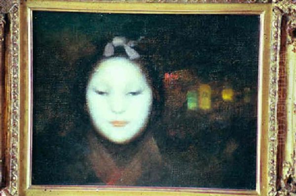 Japanese Woman With Lanterns - view 1