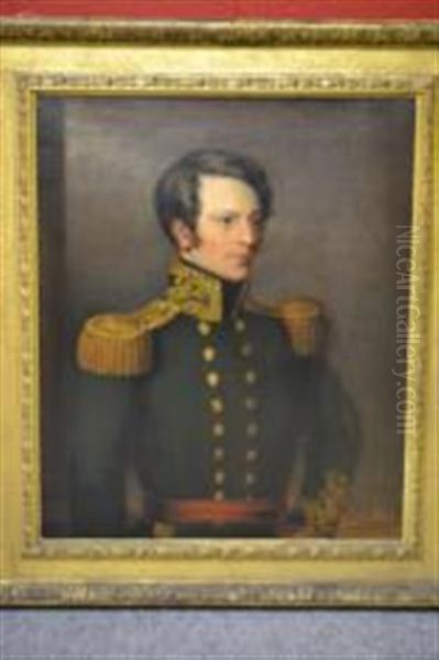 Portrait Of An Army Officer, Standing, Half Length - view 1