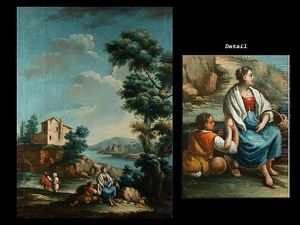 Kustenlandschaft Mit Figurenstaffage by Domenico Pecchio