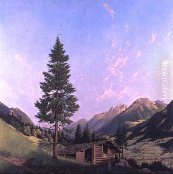 Sommertag Im Begrenzerwald, Sennhutte Und Alte Fichte - view 1