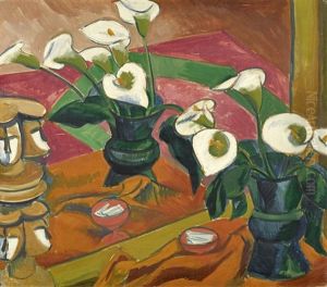 Calla Stillleben Im Spiegel (still Life With Calla Lilies In The Mirror)