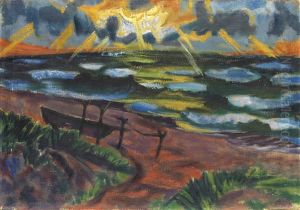 Sturmisches Wetter An Der Ostsee (beschienene Wellen)