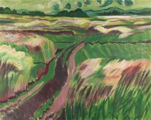 Kornfelder Am Fruhen Morgen by Max Pechstein