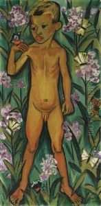 Knabe Mit Schmetterling (boy With Butterfly) by Max Pechstein