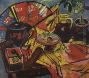 Stilleben Mit Pfeife (still-life With Pipe) - Recto Palau Madchen (palau Girls) - Verso by Max Pechstein