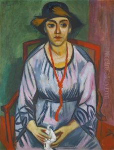 Das Blaue Kleid: Bildnis Frau Dr. Plietzsch (the Blue Dress: Portrait Of Dr. Plietzsch)