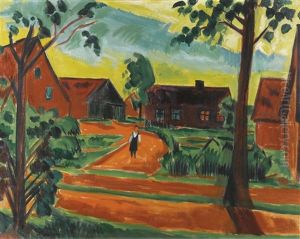 Kind Auf Dorfstrasse (child On A Village Street) by Max Pechstein