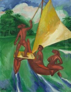 Segelndes Kanu
