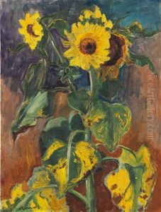 Sonnenblumen by Max Pechstein