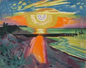 Sonnenuntergang An Der See by Max Pechstein