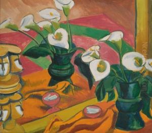 Calla-stilleben Im Spiegel (still Life With Calla Lilies In The Mirror)