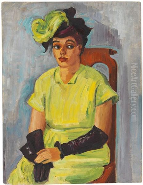 Bildnis Freda Wermel In Gelbem Kostum - view 1